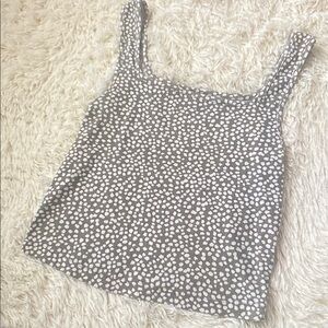Old Navy Gray and White Tank Top
